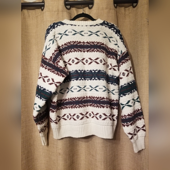 New Yorker Fair isle chunky knit sweater L - Picture 2 of 8